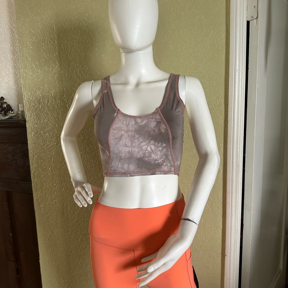 Elegant Sheer Mauve Bralette tank top size xs/small, tie dye